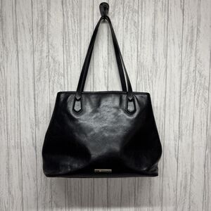 Womens Black Leather Brahmin Tote Bag Black